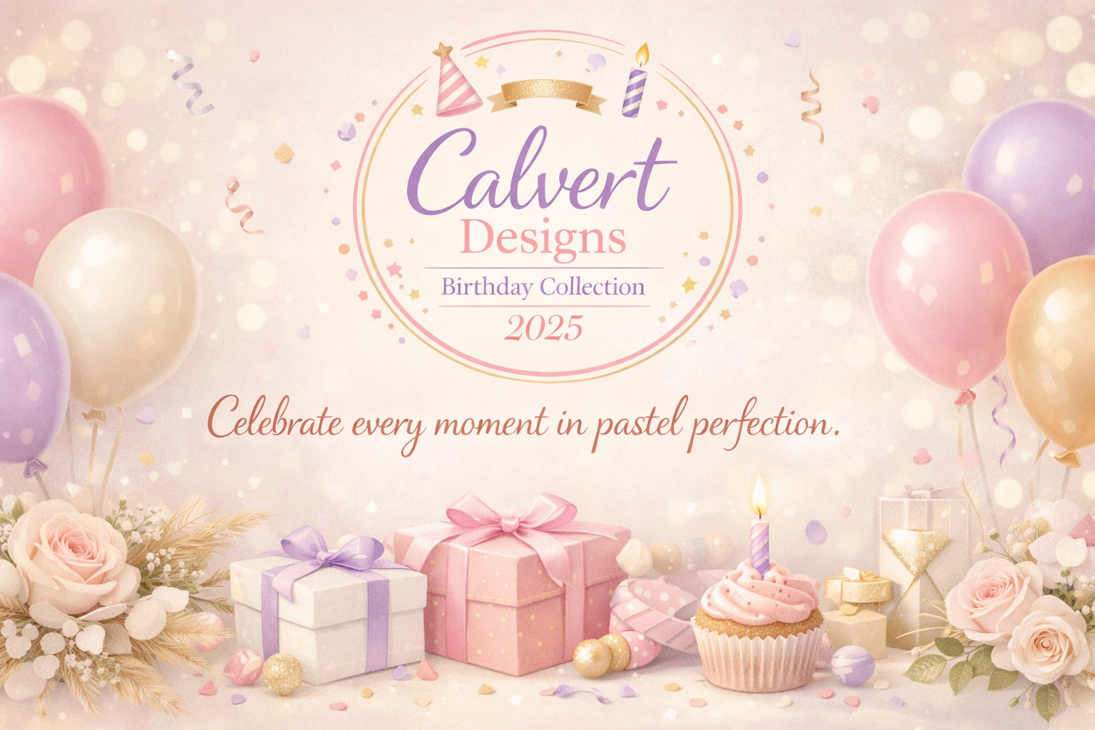 🎉 Birthday Pastel Playful — joyful and elegant