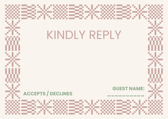 Ivy RSVP card - kindly reply