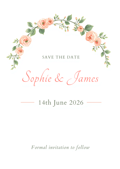 Ivy save the date card