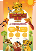 Kids Birthday Invitation - Safari King Adventure Theme | Editable Canva Template