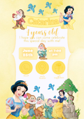 Kids Birthday Invitation - Snow Princess Storybook Theme | Editable Canva Template