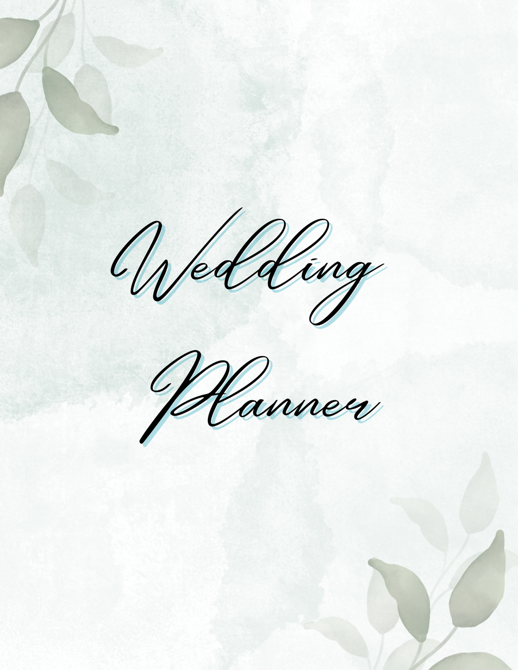 Wedding Planner — Editable Canva Template (25 Pages) | Sage Green Botanical