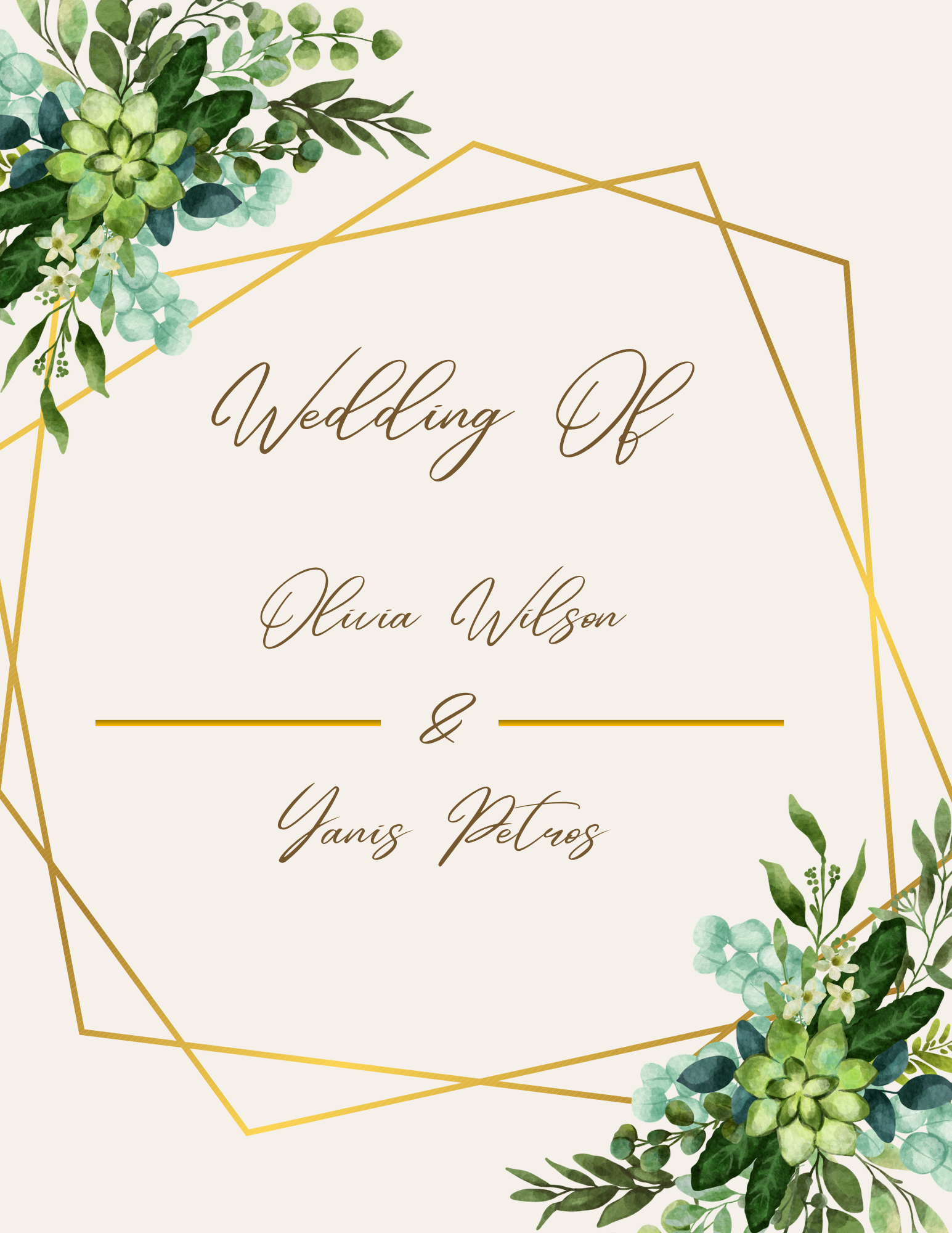 Wedding Planner — Editable Canva Template (25 Pages) | Succulent & Eucalyptus