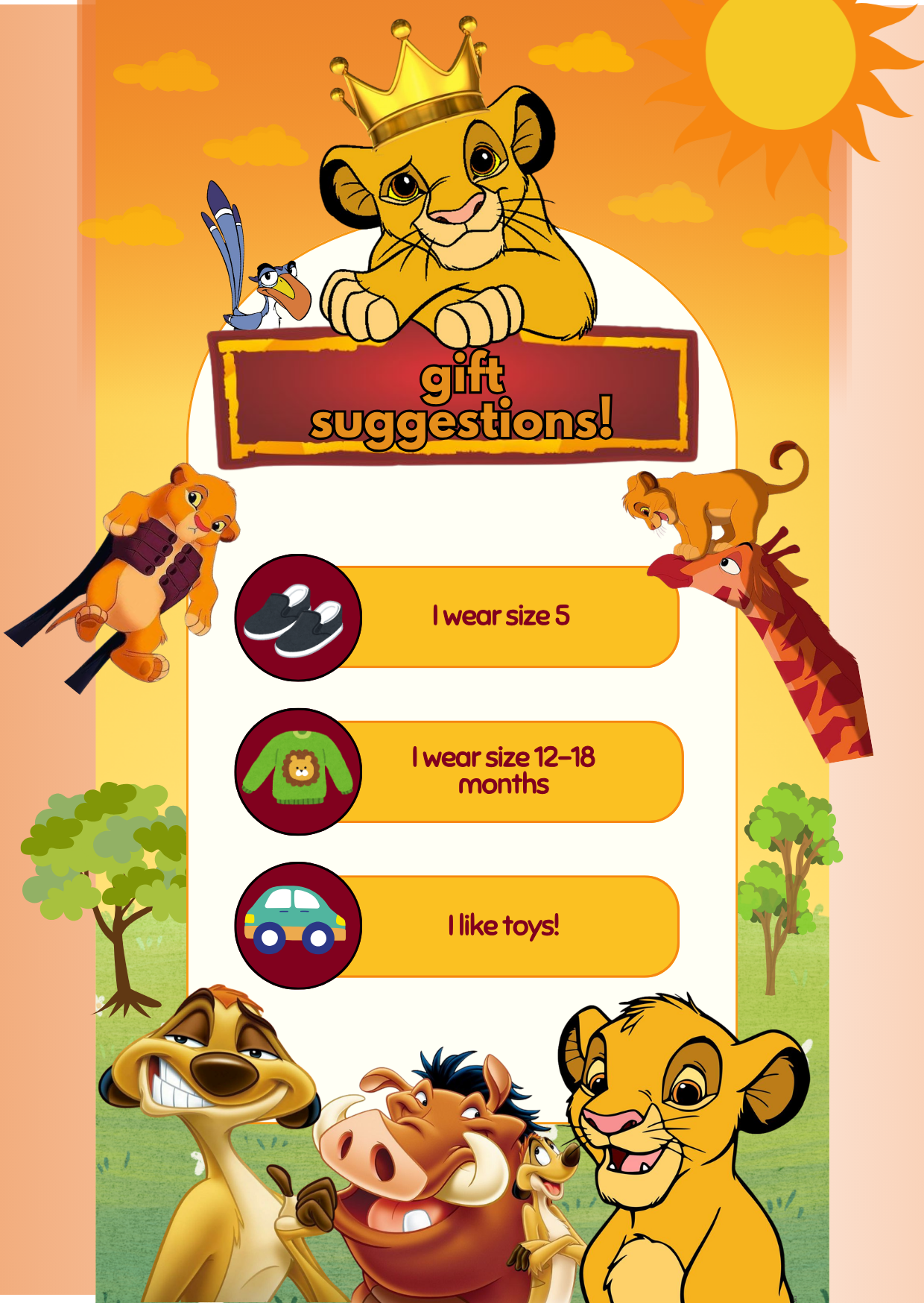 Kids Birthday Invitation - Safari King Adventure Theme | Editable Canva Template