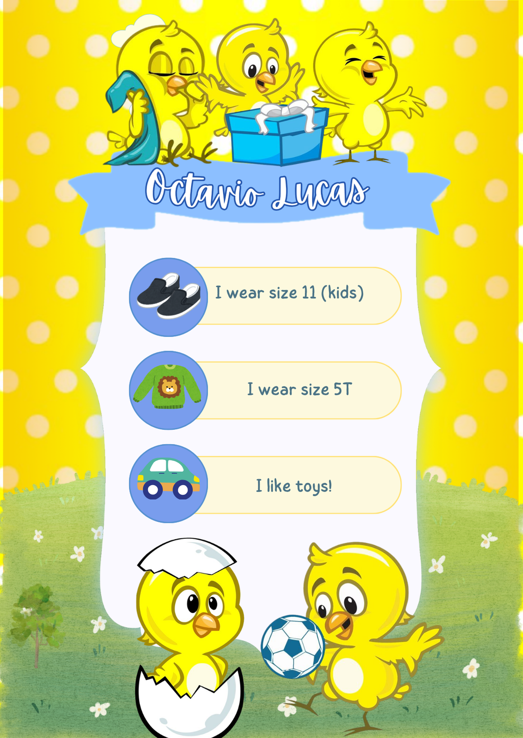 Kids Birthday Invitation - Baby Chick Sunshine Theme | Editable Canva Template