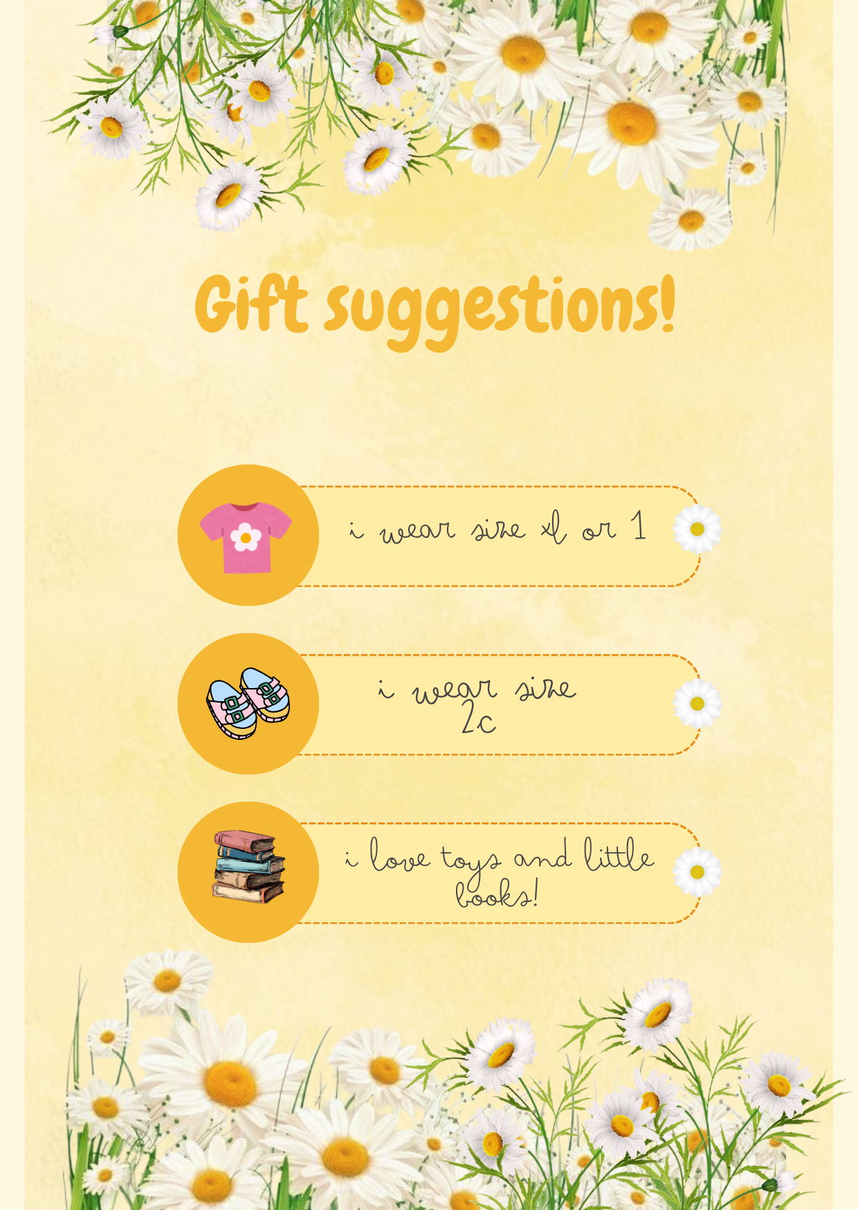 Kids Birthday Invitation - Daisy Flower Garden Theme | Editable Canva Template