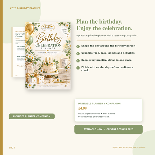 Birthday Celebration Planner + Companion | Printable Digital Planner