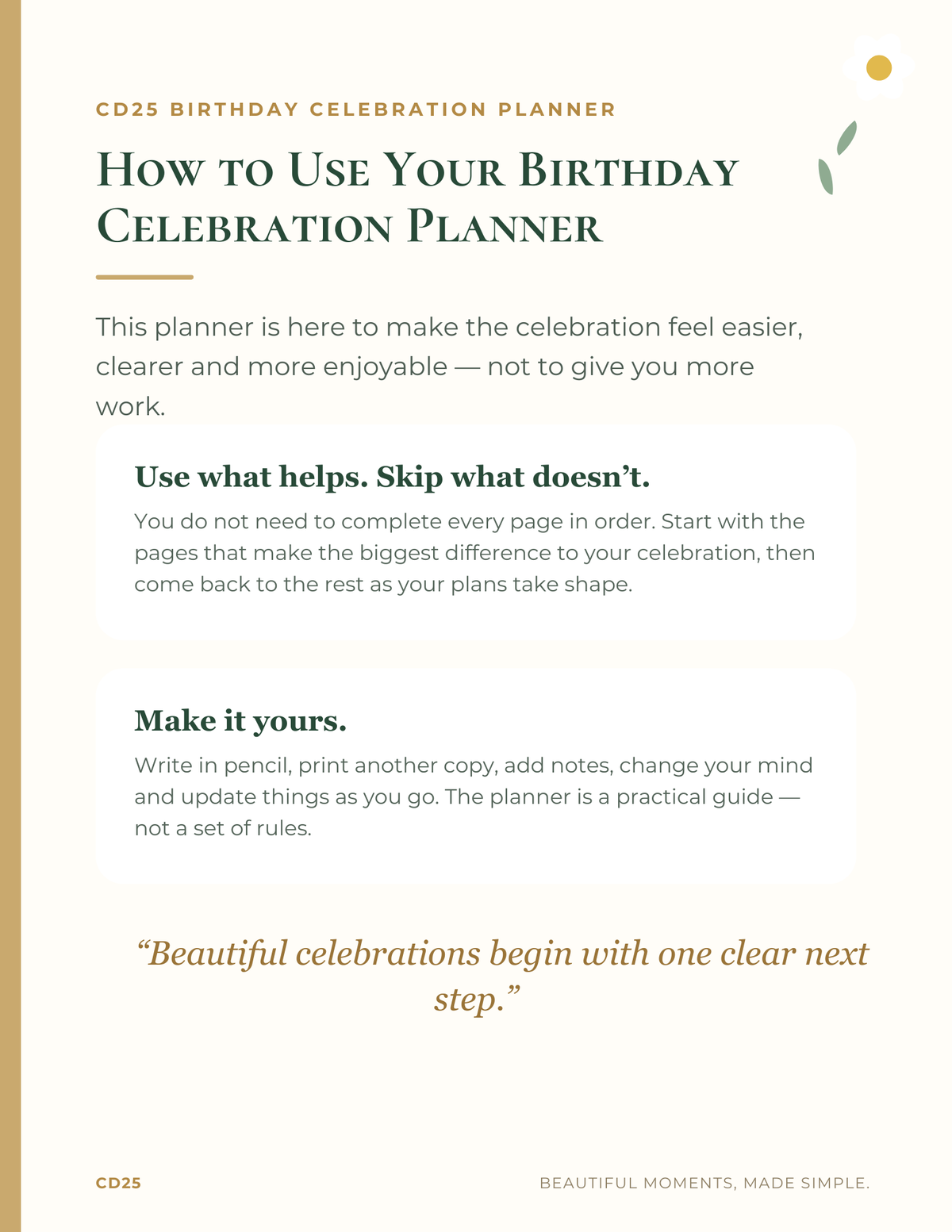 Birthday Celebration Planner + Companion | Printable Digital Planner