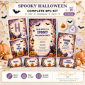 Spooky Halloween 8-piece editable celebration kit
