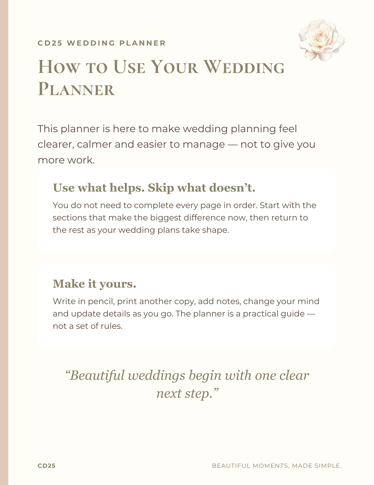Wedding Planner + Companion | Printable Digital Wedding Planner