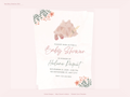 Baby Shower Invitation — Editable Canva Template | Pink Floral