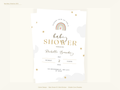 Baby Shower Invitation — Editable Canva Template | Boho Rainbow