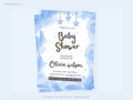 Baby Shower Invitation — Editable Canva Template | Blue Stars