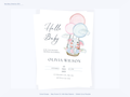 Baby Shower Invitation — Editable Canva Template | Hello Baby Elephant