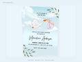 Baby Shower Invitation — Editable Canva Template | Stork