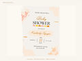 Baby Shower Invitation — Editable Canva Template | Boho Arch