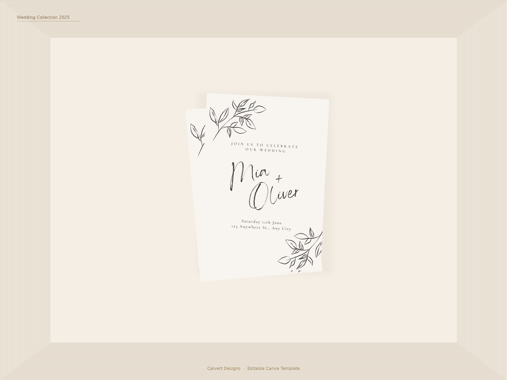 Wedding Invitation — Editable Canva Template