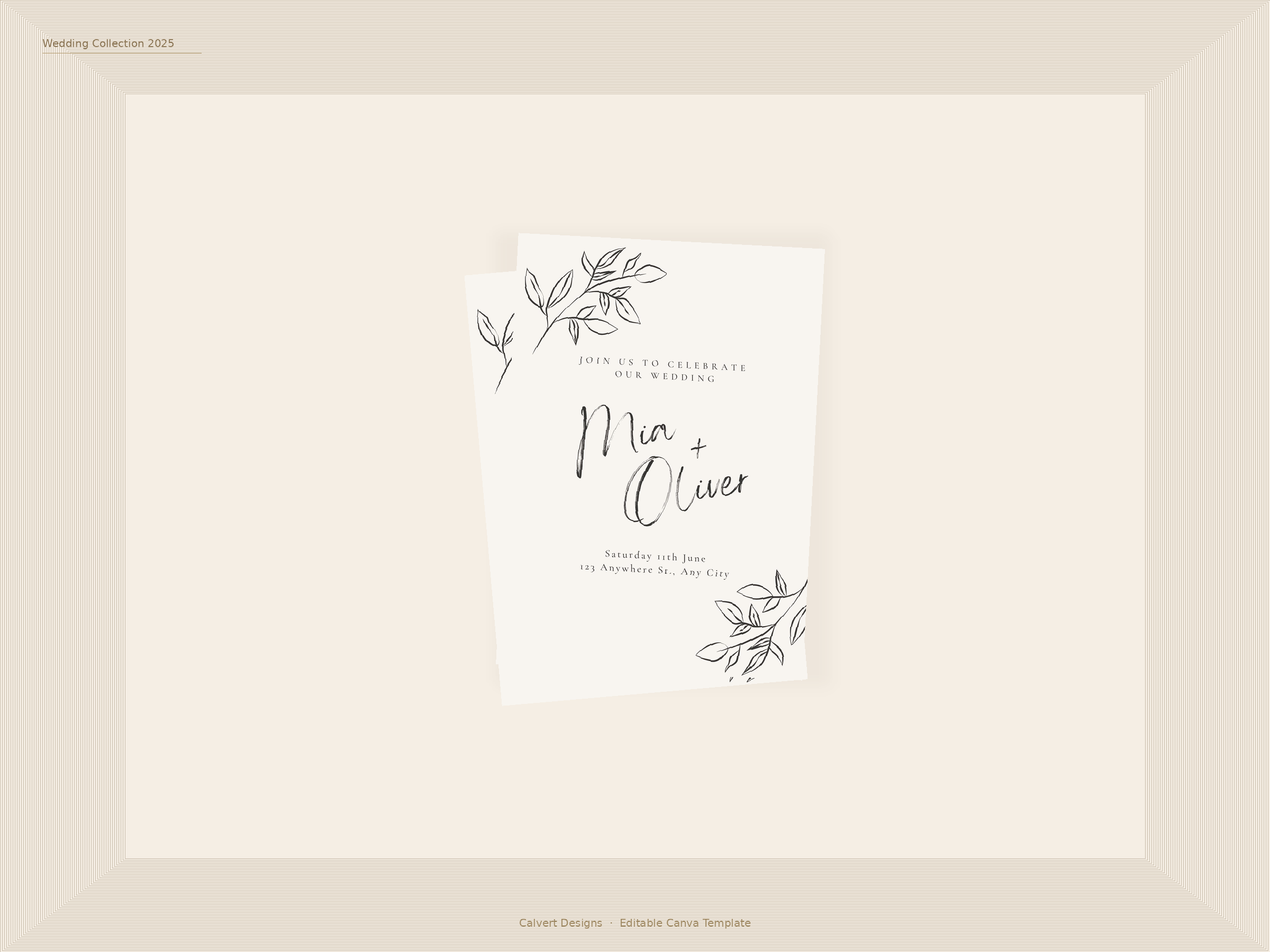 Wedding Invitation — Editable Canva Template