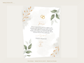 Wedding Thank You Card — Editable Canva Template | Gold Arch Botanical