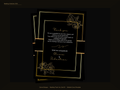 Wedding Thank You Card — Editable Canva Template | Black & Gold Roses