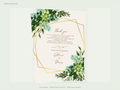 Wedding Thank You Card — Editable Canva Template | Succulent & Eucalyptus