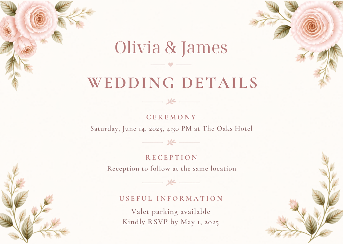 Rosa Wedding Celebration Kit — Complete (8-Piece)