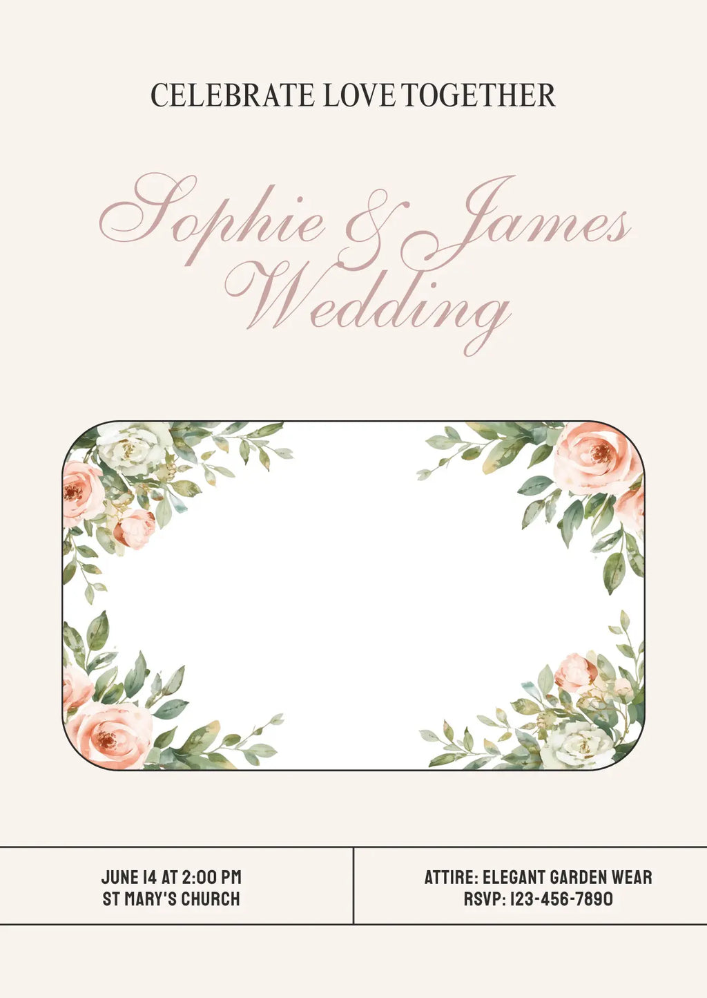 Blossom Essential Wedding Pack | 4 Editable Canva Templates | The Garden Romance Collection | Printable | UK