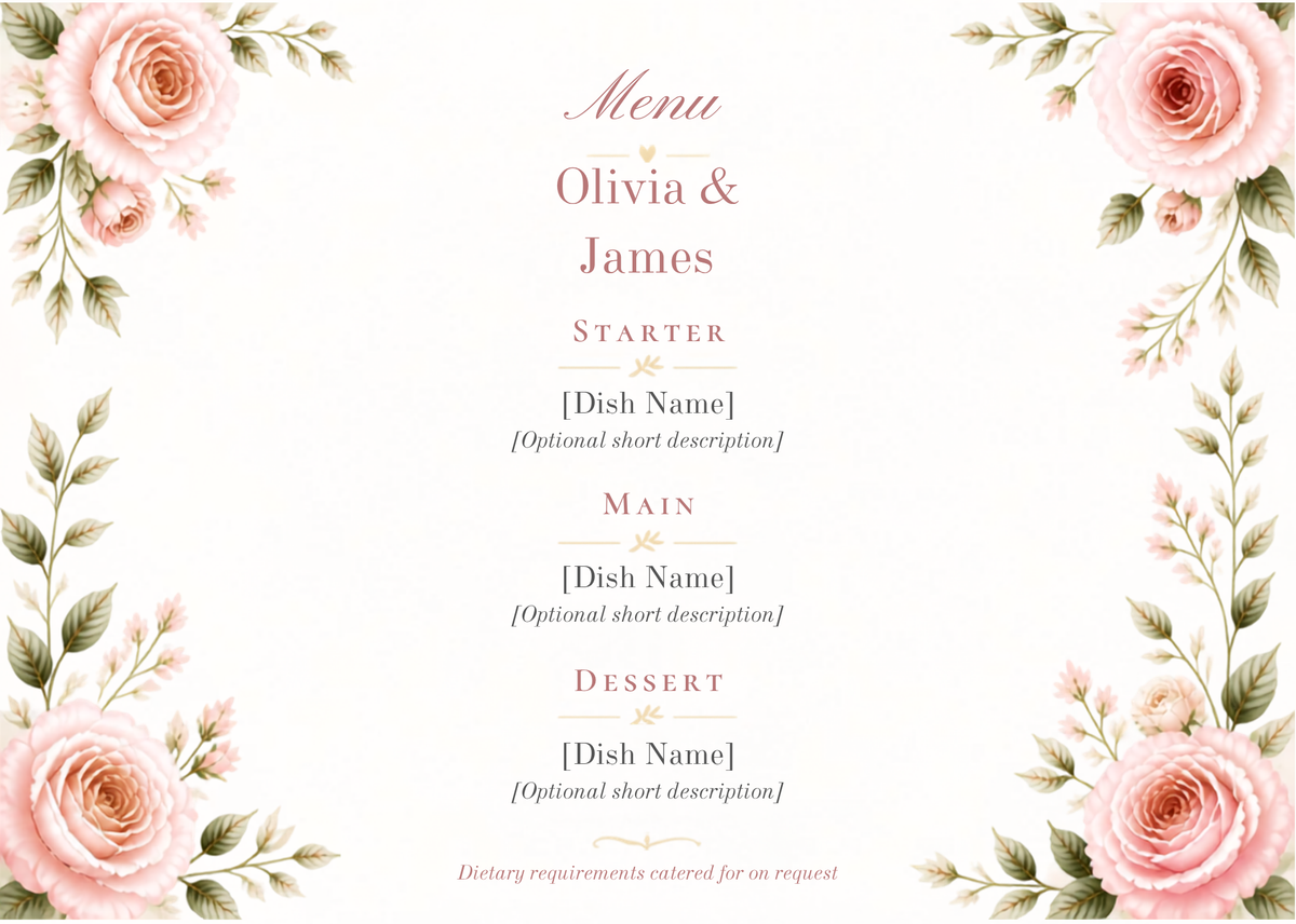 Rosa Wedding Celebration Kit — Complete (8-Piece)