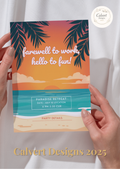 Tropical Sunset Beach Retirement Party Invitation Template | Editable Canva | Fun Summer | Printable Instant Download UK