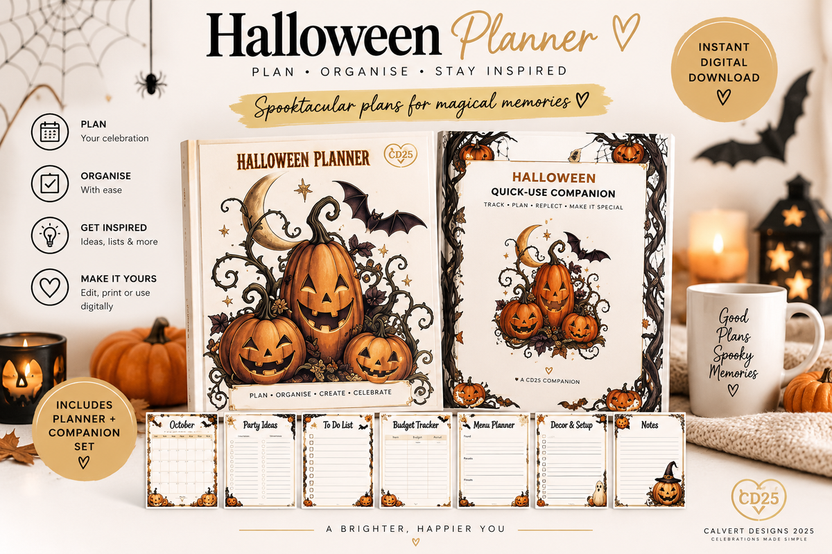 Printable Halloween planner and companion