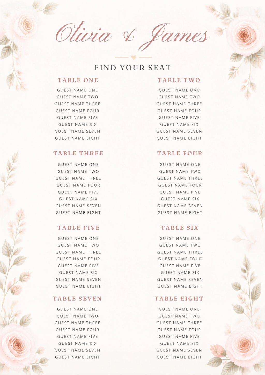 Rosa Wedding Celebration Kit — Complete (8-Piece)