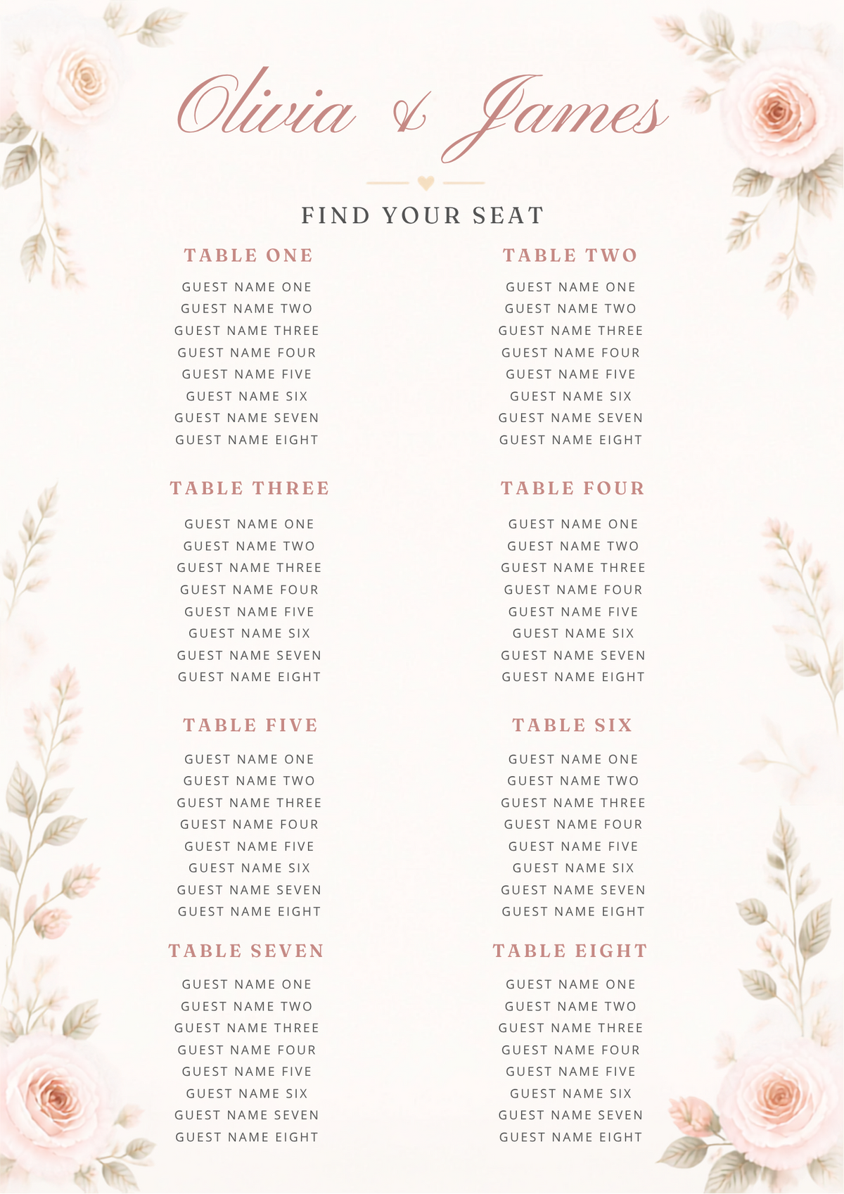 Rosa Wedding Celebration Kit — Complete (8-Piece)