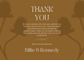 Wedding Thank You Card — Editable Canva Template | Golden Botanical
