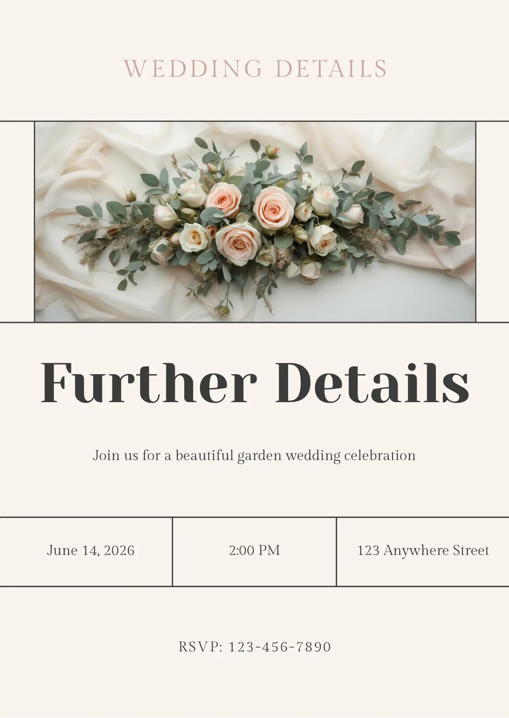 Blossom Essential Wedding Pack | 4 Editable Canva Templates | The Garden Romance Collection | Printable | UK