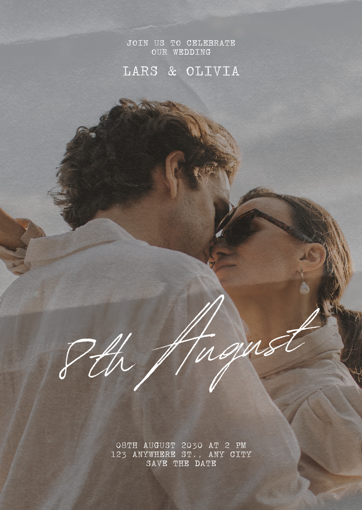 Wedding Invitation — Editable Canva Template | Photo Style