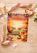 Tropical Beach Party Hen Night Invitation | Editable Canva Template | Sunset Beach Hen Invite