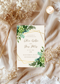 Wedding Invitation — Editable Canva Template | Succulent & Eucalyptus